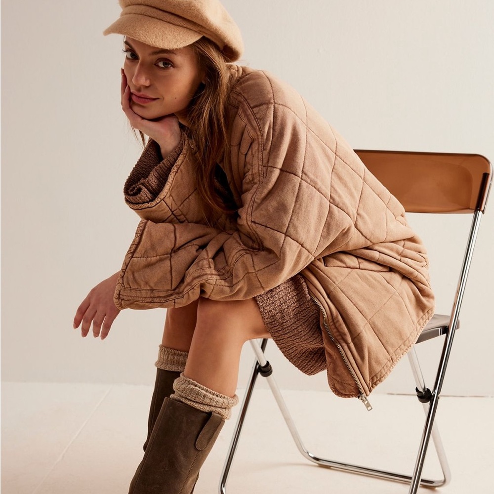 Free People Dolman Quilted Knit Jacket